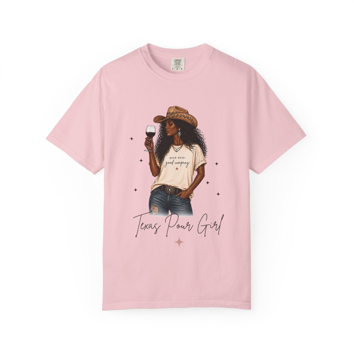 The Midnight Belle | Texas Pour Girl Everyday Girls Tee | Western Wine Shirt Women
