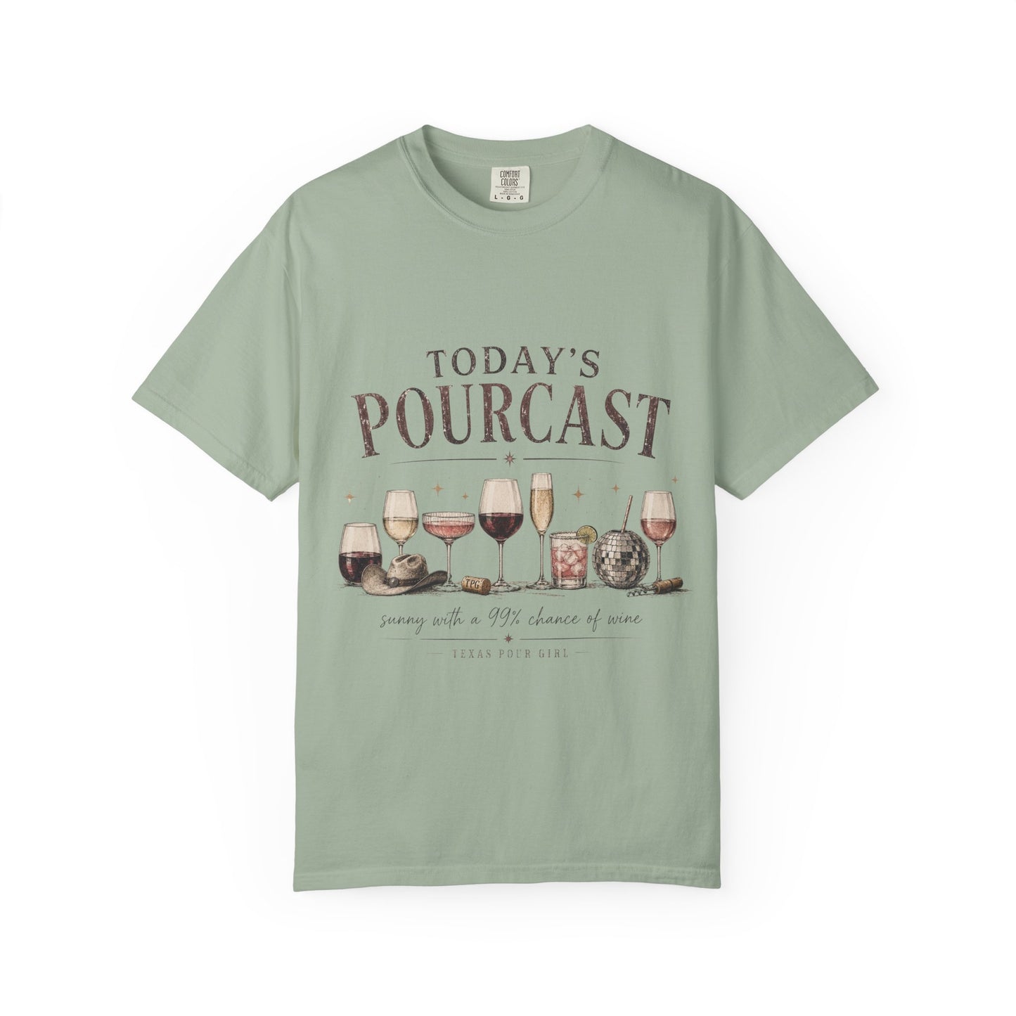 Today's Pourcast Wine T-Shirt | Funny Graphic Tee for Wine Lovers