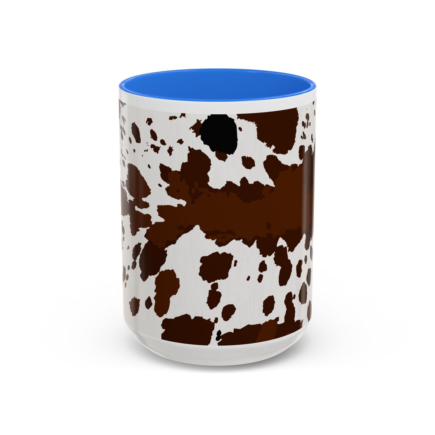 Cow Print Coffee Mug — Brown Cowhide Pattern Ceramic Mug (11oz & 15oz)