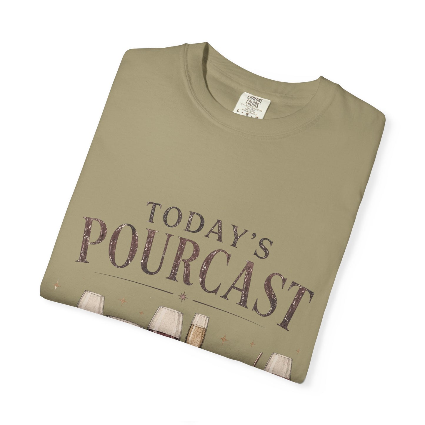 Today's Pourcast Wine T-Shirt | Funny Graphic Tee for Wine Lovers