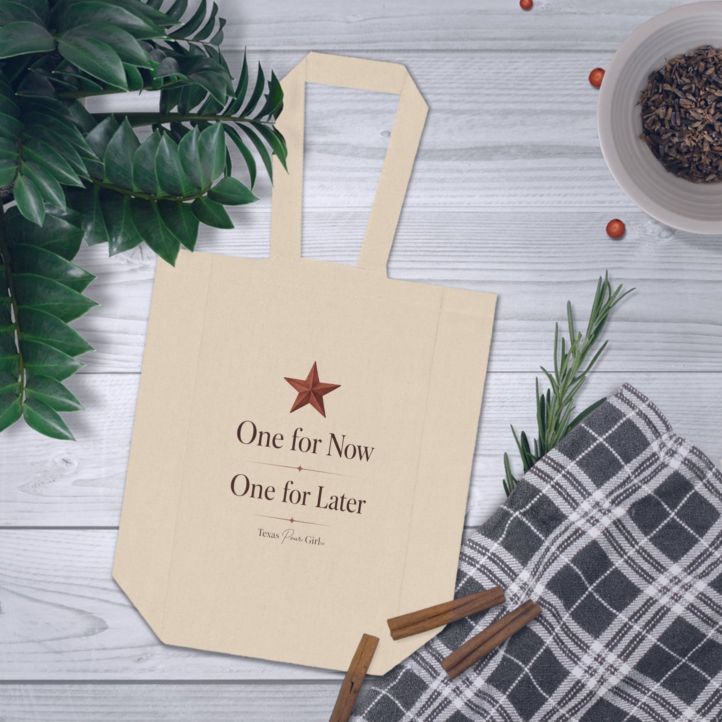 Texas Wine Tote Bag | 2-Bottle Wine Carrier | Hill Country Gift for Wine Lovers