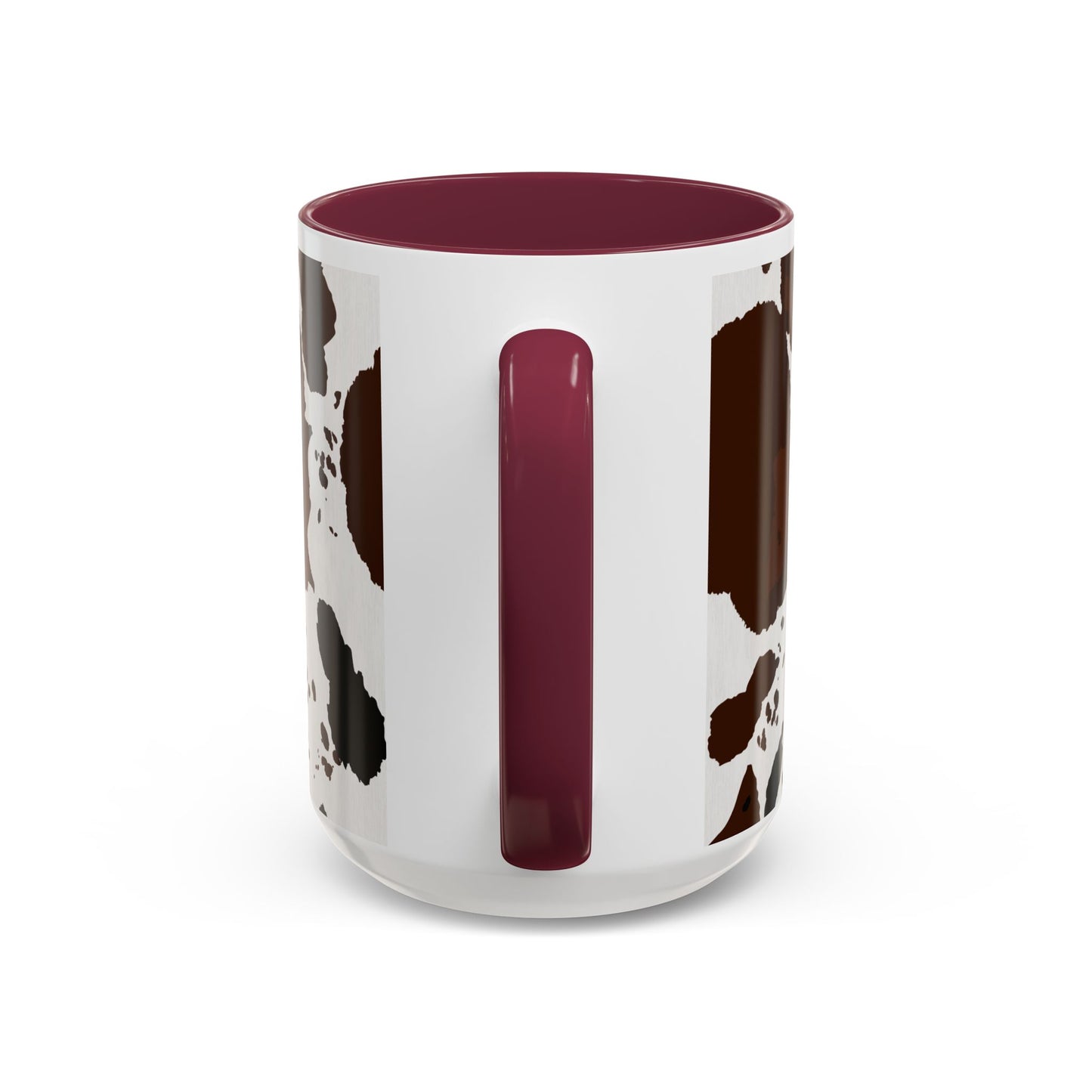 Cow Print Coffee Mug — Brown Cowhide Pattern Ceramic Mug (11oz & 15oz)