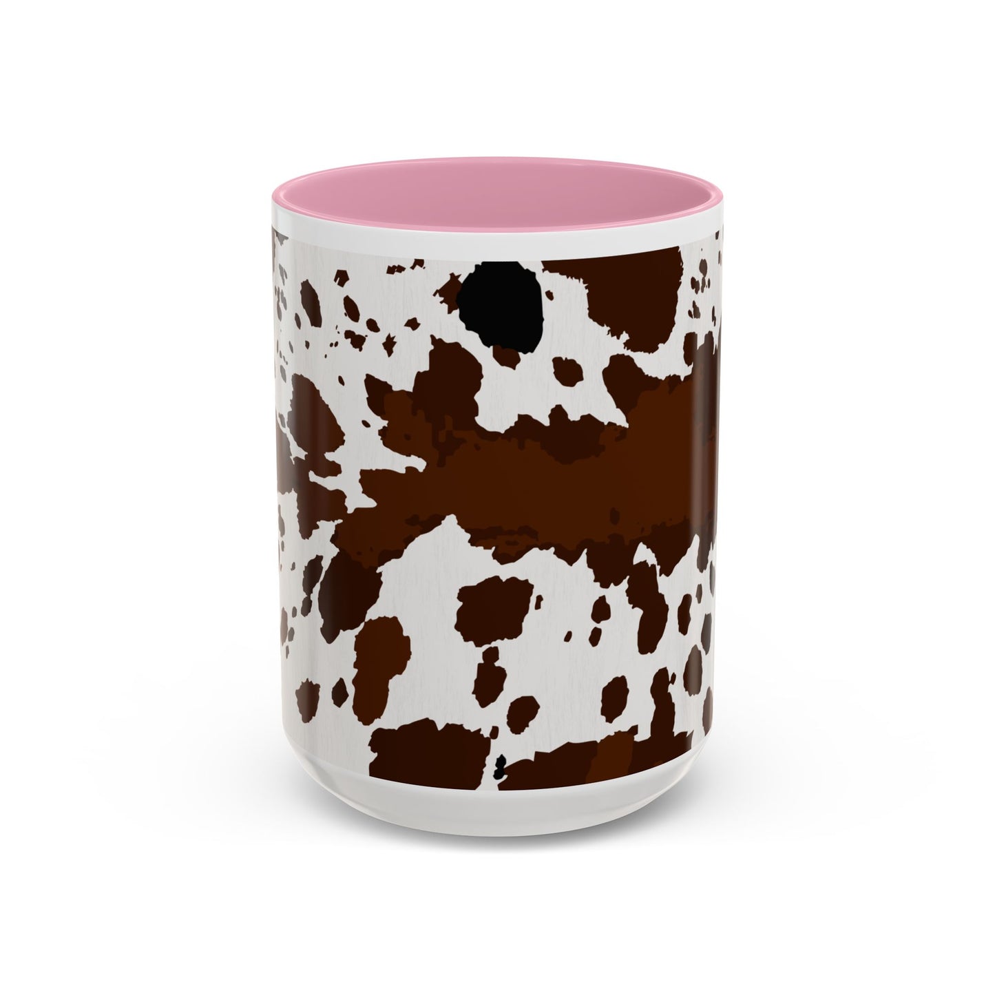 Cow Print Coffee Mug — Brown Cowhide Pattern Ceramic Mug (11oz & 15oz)