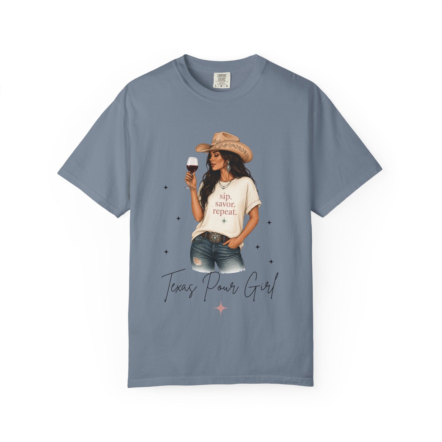 The Brunette | Texas Pour Girl Everyday Girls Tee | Western Wine Shirt Women
