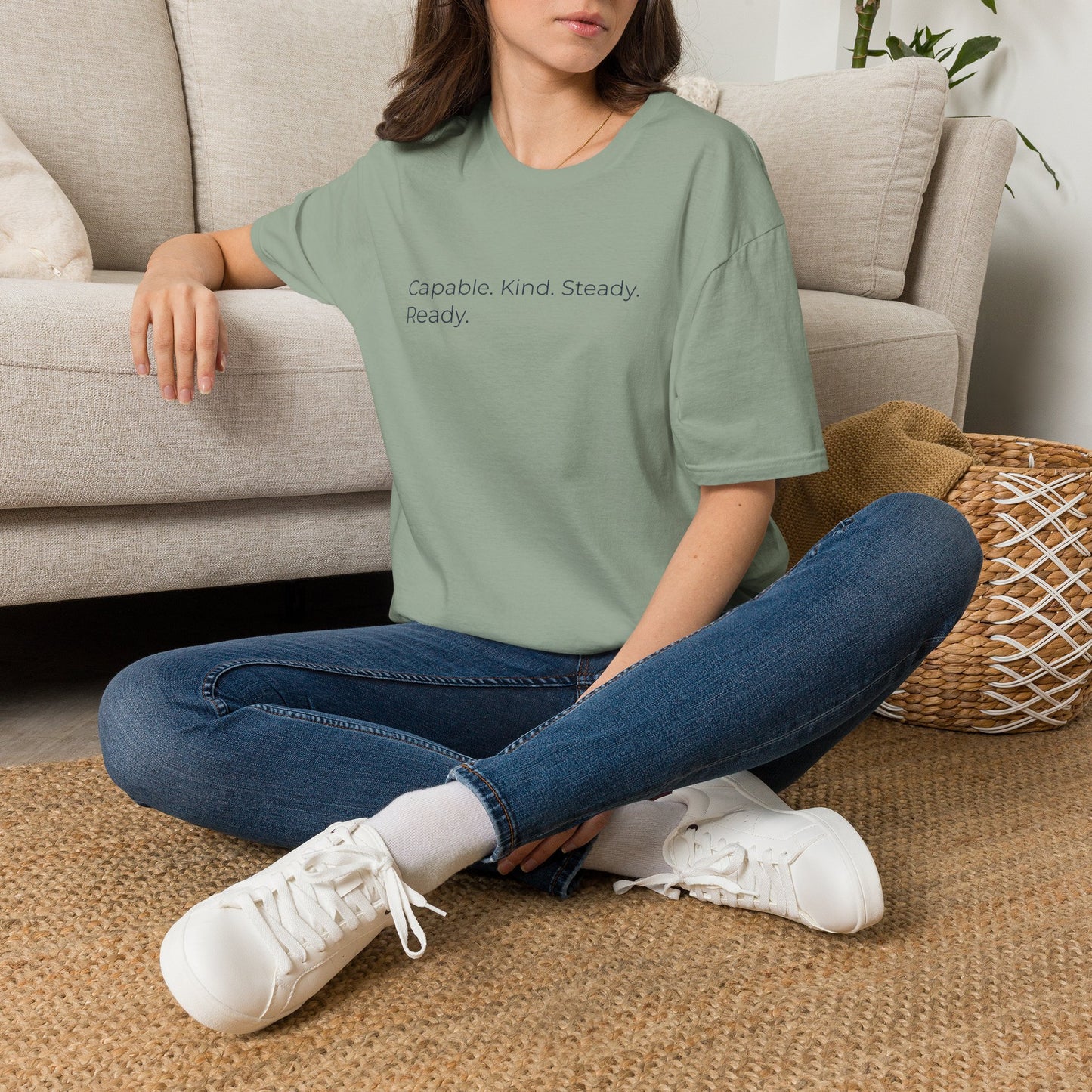 Capable. Kind. Steady. Ready. — Sweet Motivational T-Shirt for Parents Raising Sons