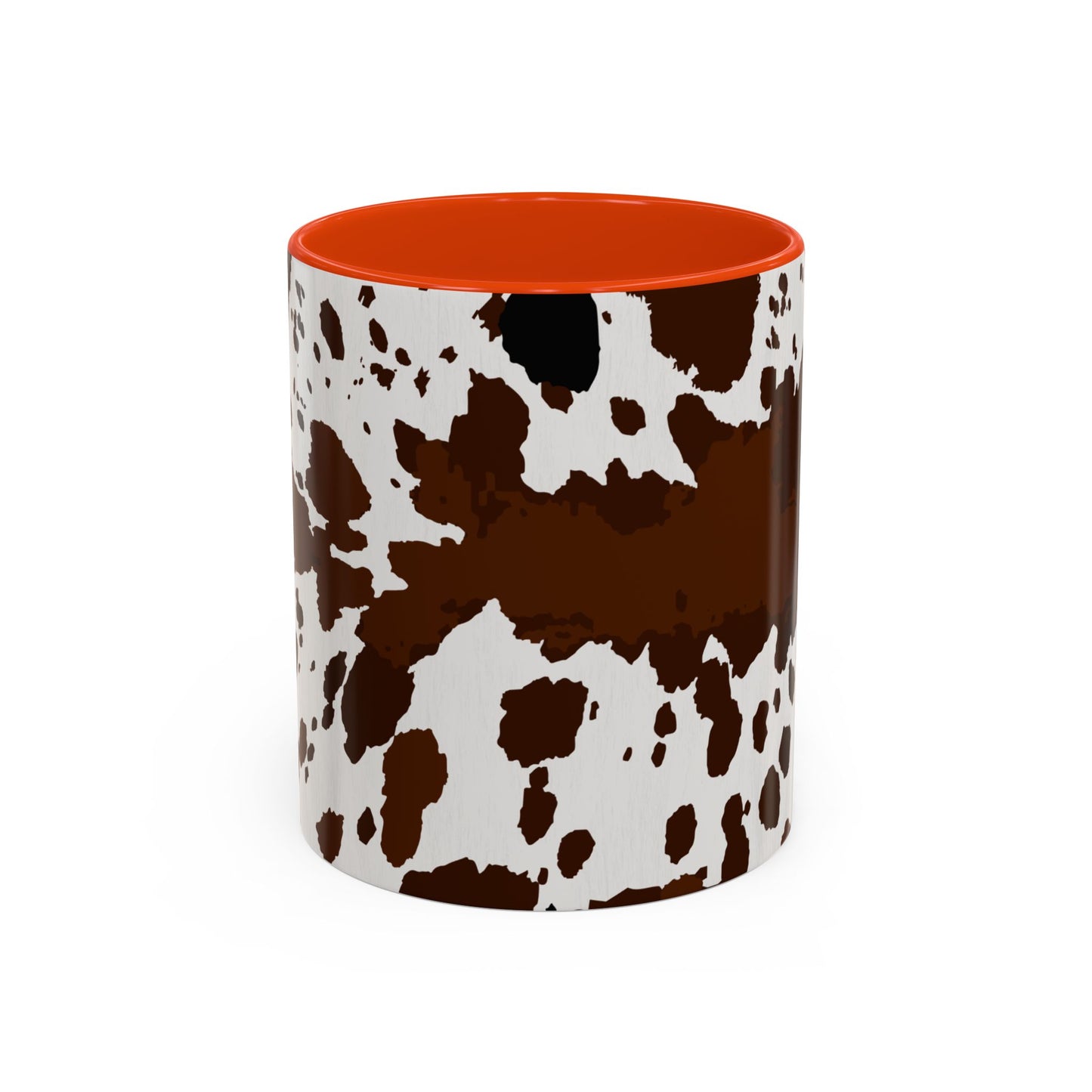 Cow Print Coffee Mug — Brown Cowhide Pattern Ceramic Mug (11oz & 15oz)
