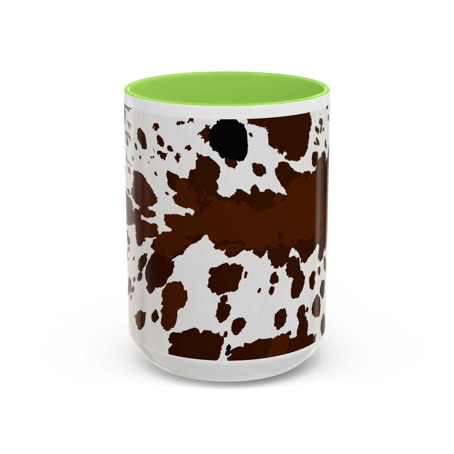 Cow Print Coffee Mug — Brown Cowhide Pattern Ceramic Mug (11oz & 15oz)