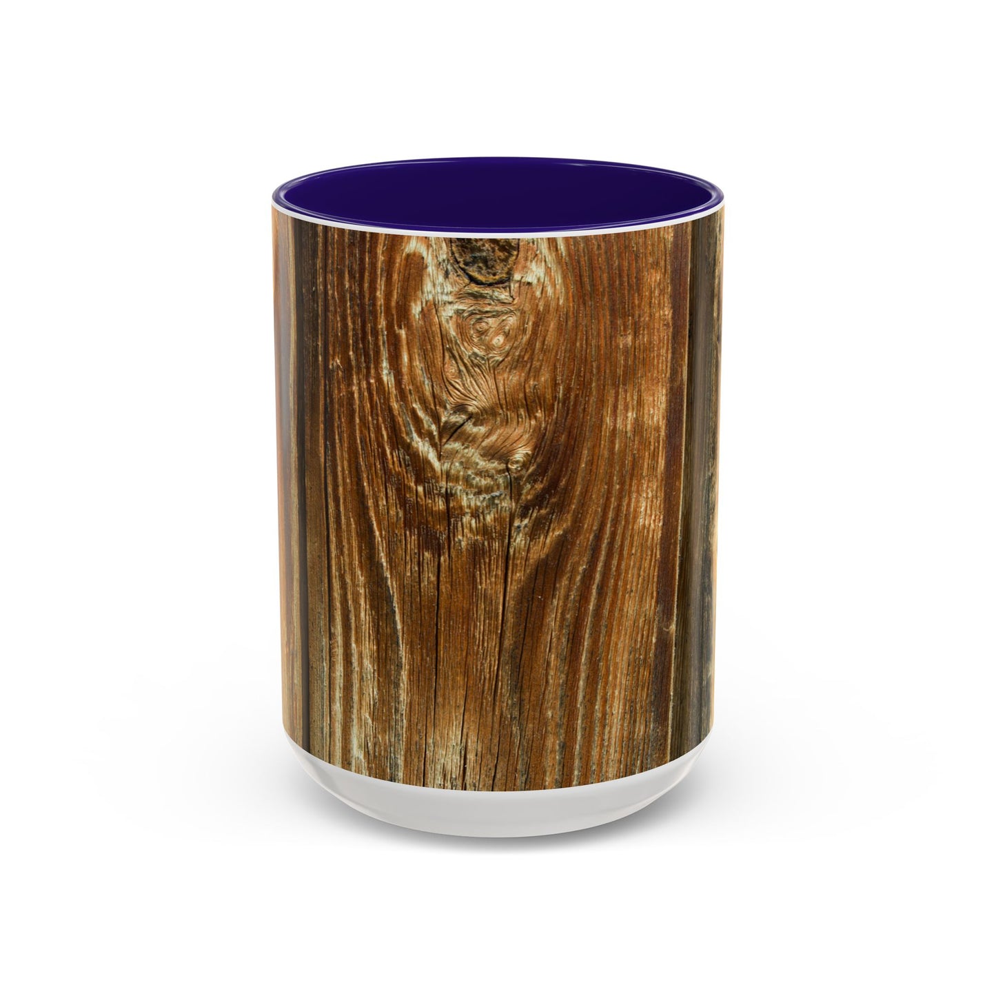 Rustic Wood Grain Coffee Mug — Cozy Cabin 11oz & 15oz (Room for Cream)