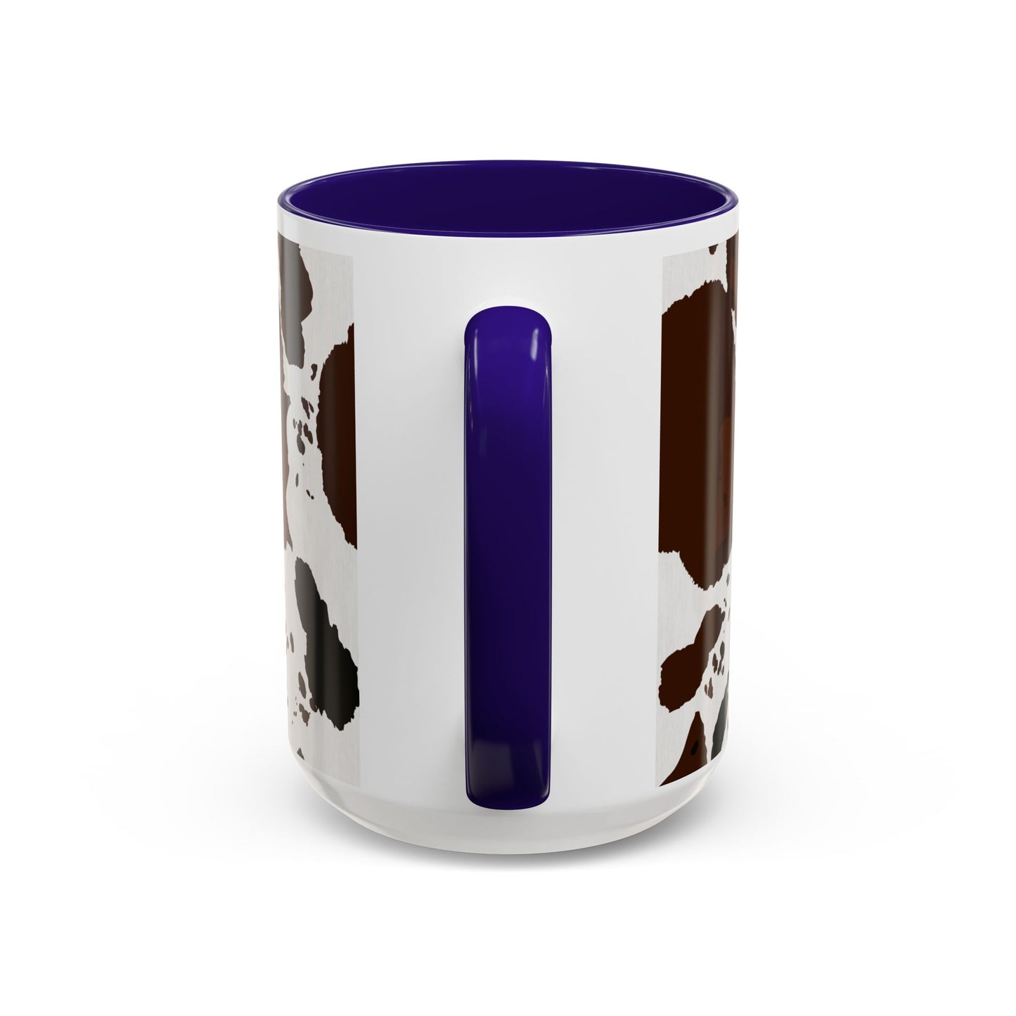Cow Print Coffee Mug — Brown Cowhide Pattern Ceramic Mug (11oz & 15oz)