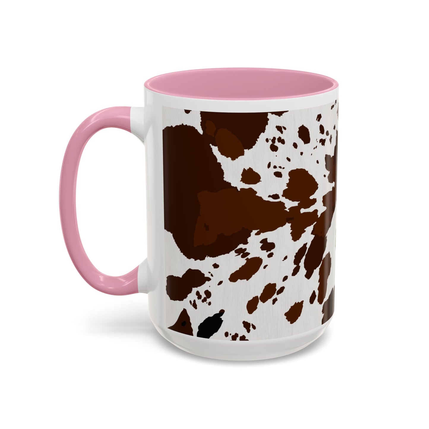 Cow Print Coffee Mug — Brown Cowhide Pattern Ceramic Mug (11oz & 15oz)