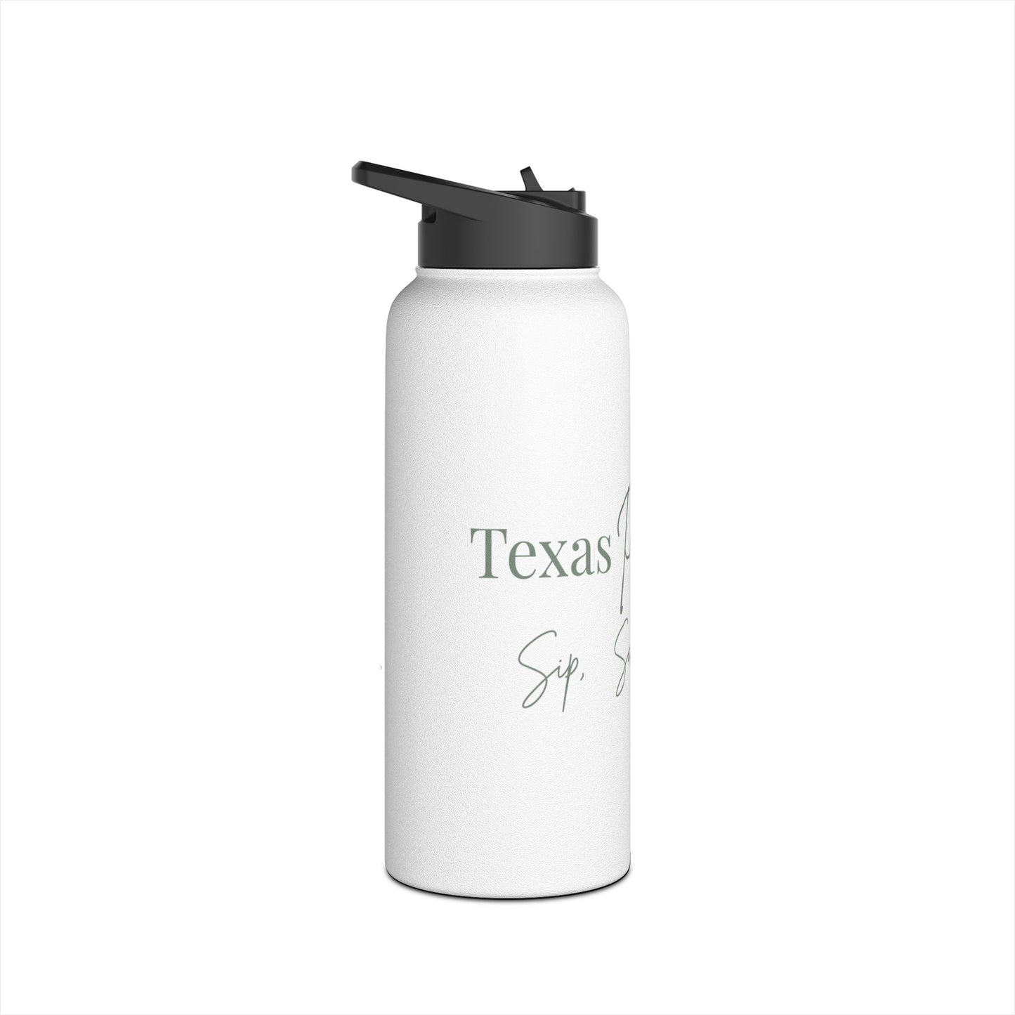 White Stainless Water Bottle — Texas Pour Girl