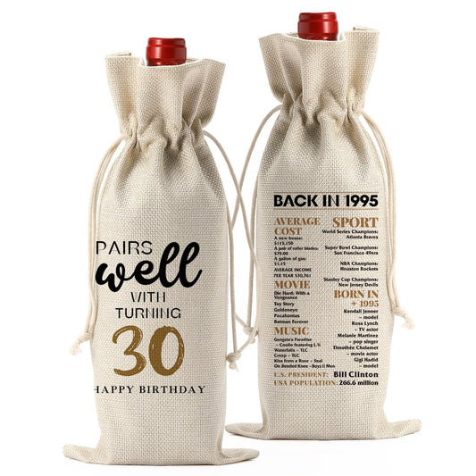 30th Birthday Wine Gift Bag
