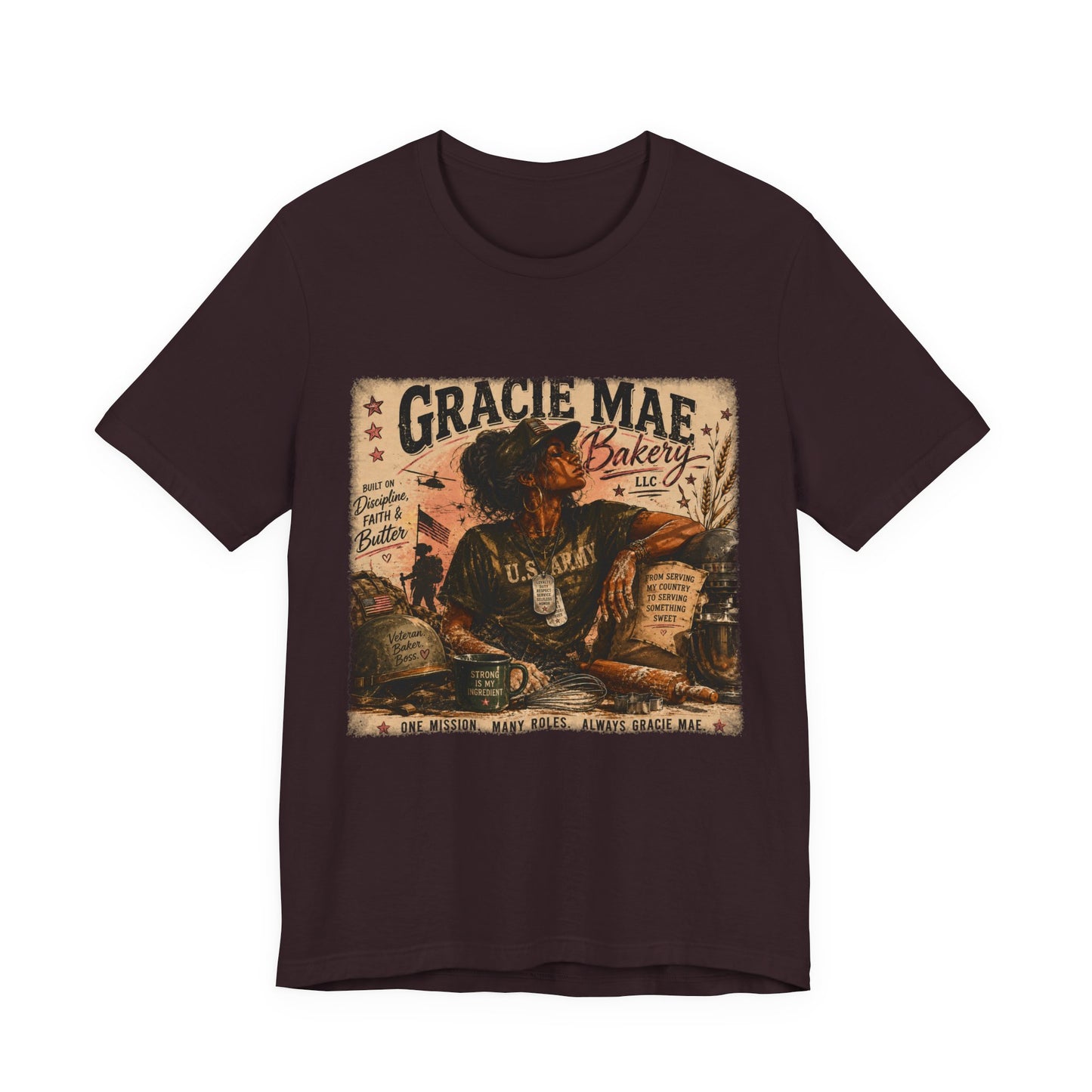 Gracie Mae Bakery Retro Graphic Tee | Stressed Tired Professional Girl