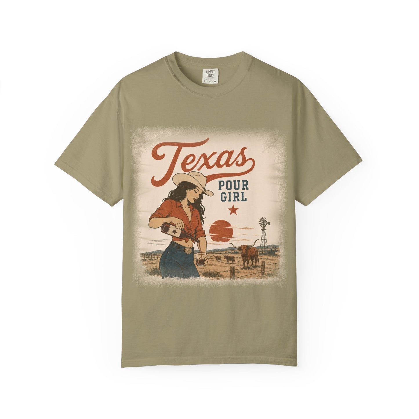 Texas Pour Girl T-Shirt — Retro Cowgirl Graphic Tee