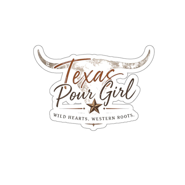 Wild Hearts, Western Roots — Longhorn Die-Cut Sticker