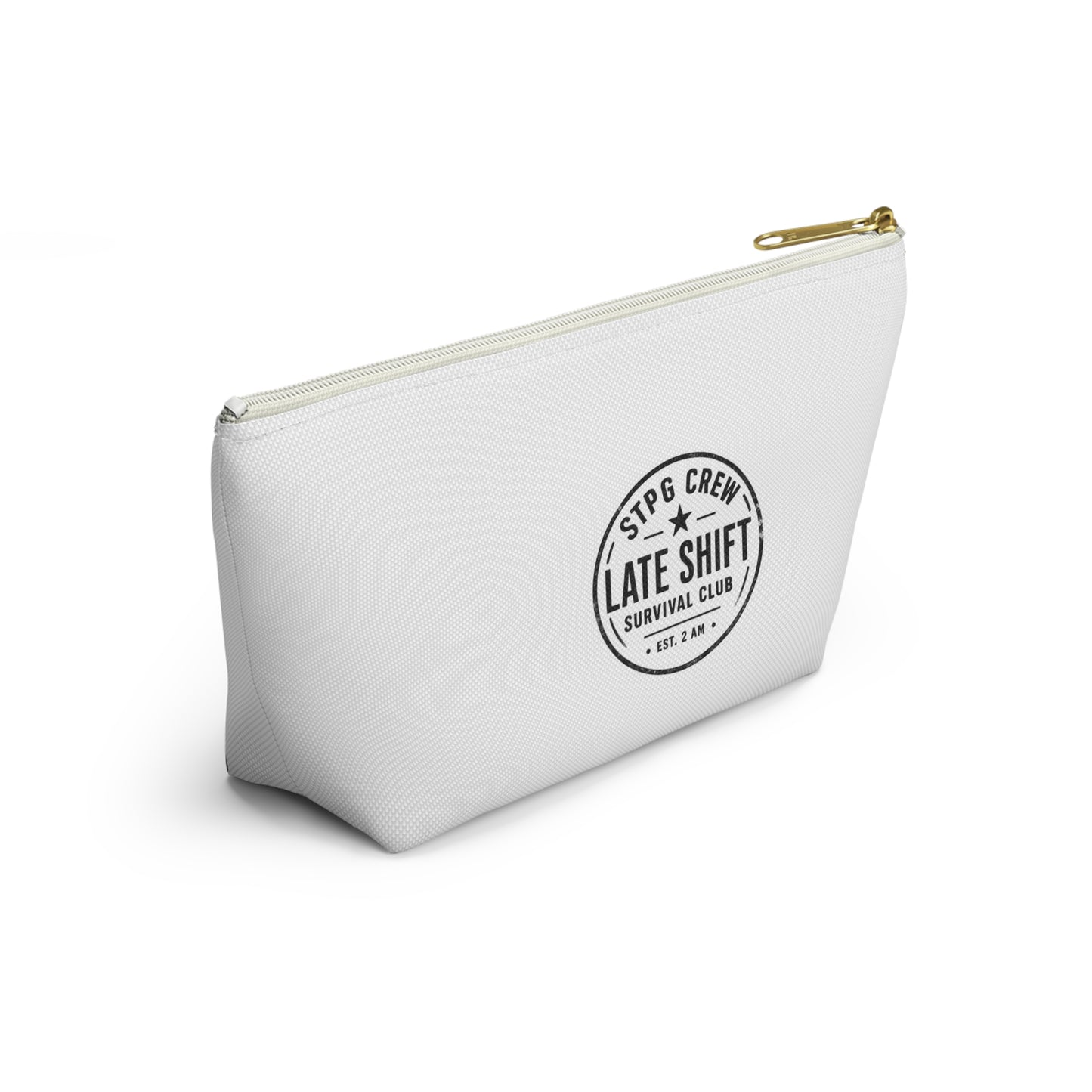 Accessory Pouch — "Bakers Don’t Sleep" T-Bottom Makeup & Gear Bag