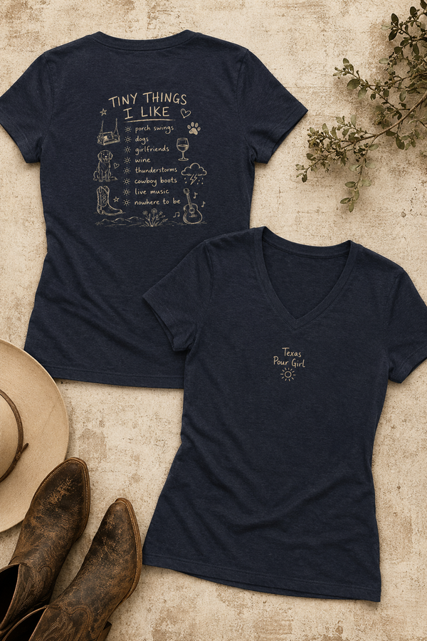 Women's V‑Neck Tee — "My Favorite Little Things"