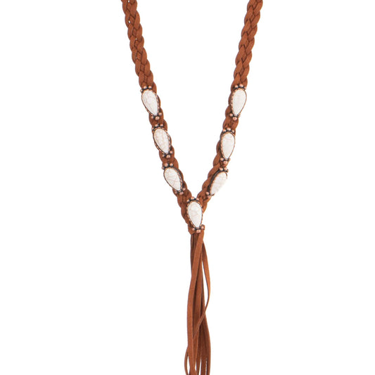 Vintage-inspired turquoise western necklace with bold cowgirl charm—perfect for adding a touch of southwestern style to any outfit.