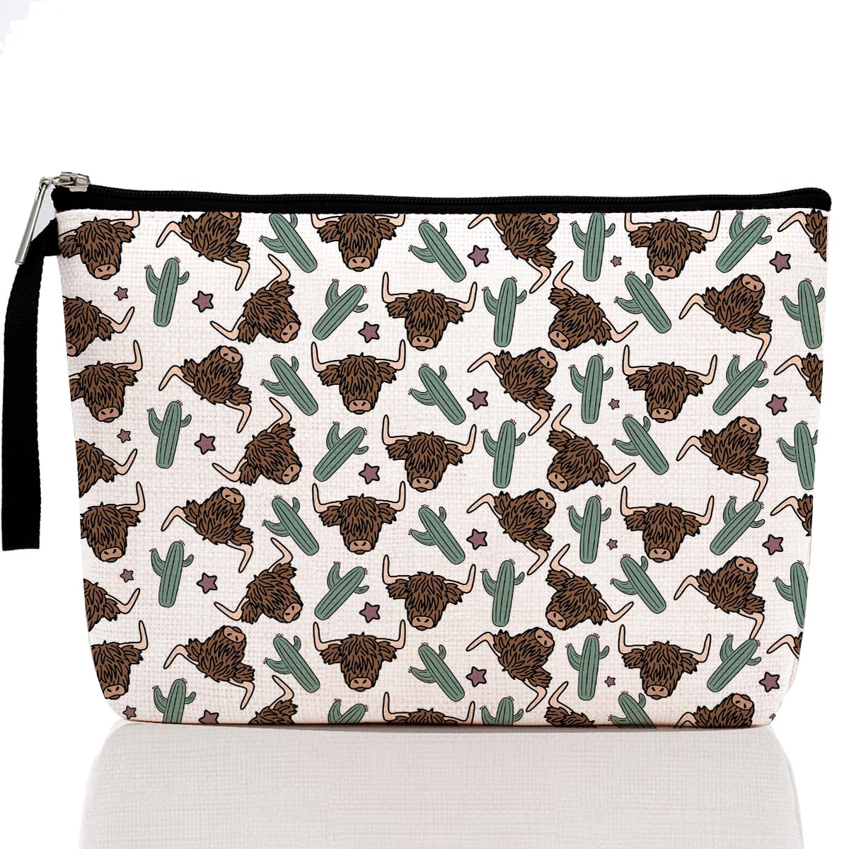 Cactus Cowgirl Makeup Bag | Western Zipper Pouch | Texas Cowgirl Gift for Her