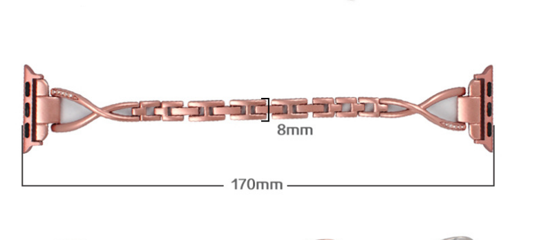 Chic X-link metal Apple Watch band that turns your everyday watch into a statement accessory.