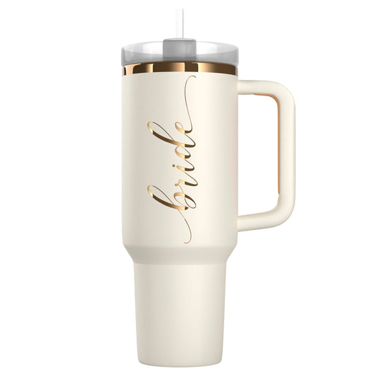 Bride Era 40oz Luxe Tumbler – Chic Spill-Proof Travel Cup for the Modern Bride