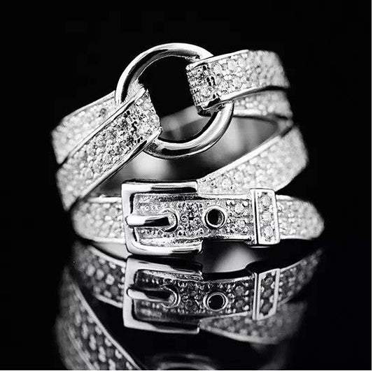Bold belt-inspired cowgirl ring that adds a unique Western edge to any outfit.